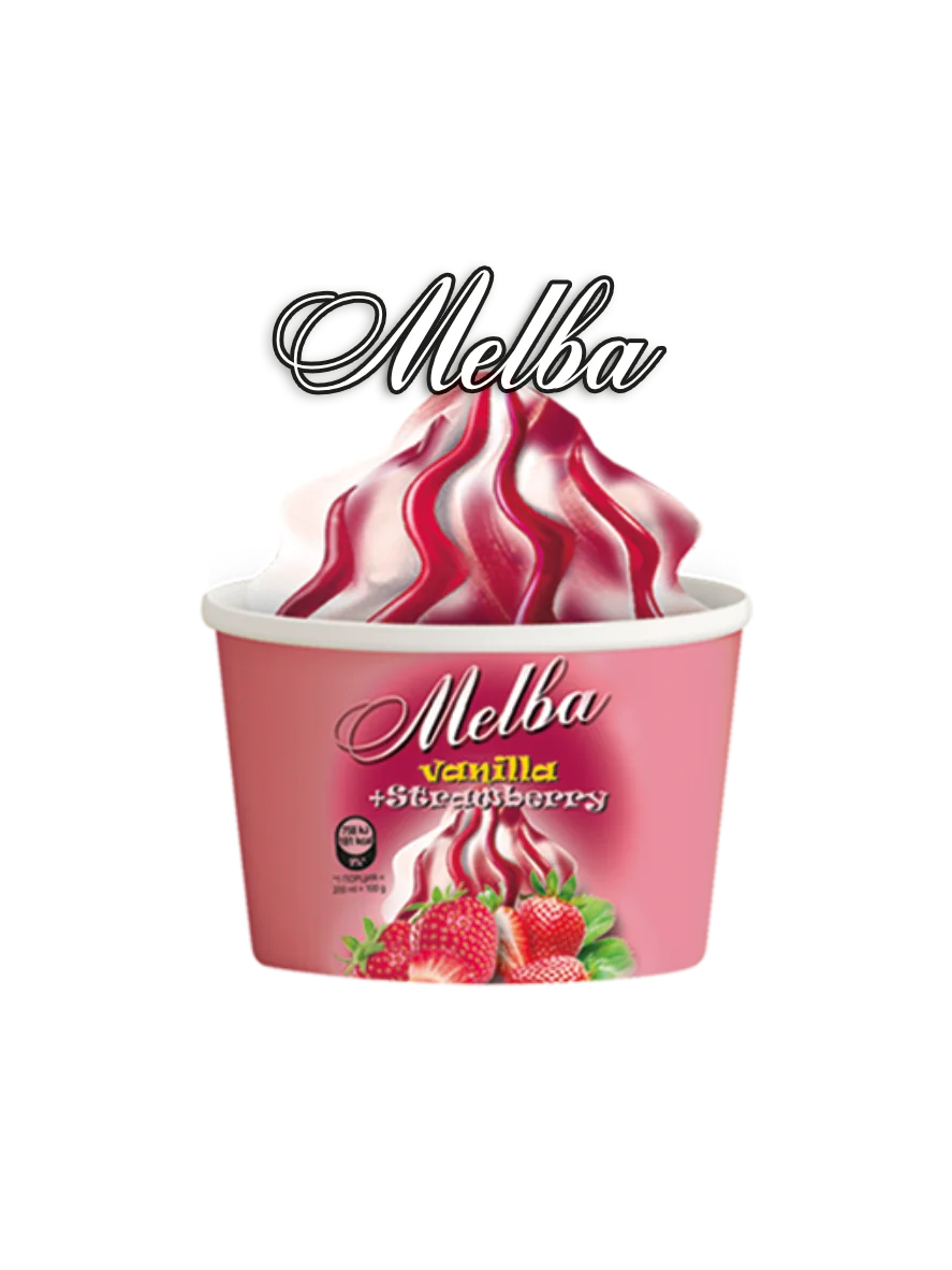 Sunny Ice Melba Vanilla + Strawberry